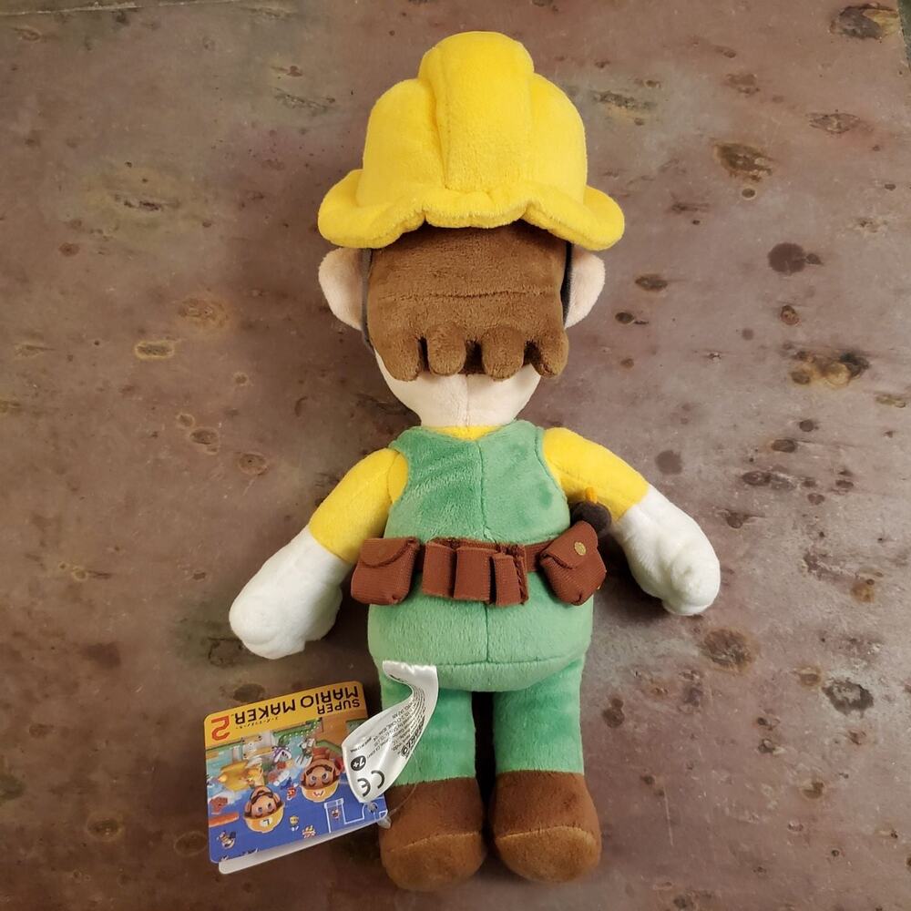 Plush - Builder Luigi 10-Inch (NEW) - Super Mario - Nintendo - Picture 6 of 8